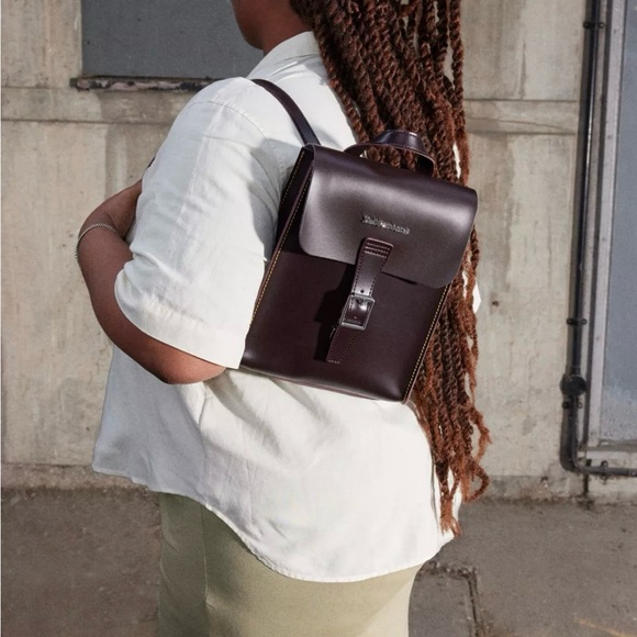 Dr Martens Mini Leather Backpack Burgundy - Picture 1 of 6